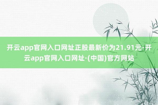 开云app官网入口网址正股最新价为21.91元-开云app官网入口网址·(中国)官方网站